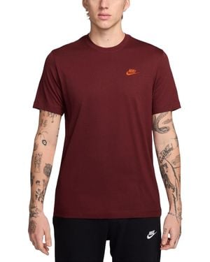Nike Sportswear Club Short Sleeve T-shirt - Red