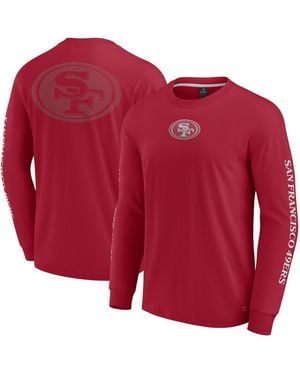 Fanatics And San Francisco 49ers Elements Strive Long Sleeve T-shirt - Red