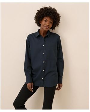 Pact Organic Cotton All Day Poplin Classic Shirt - Blue