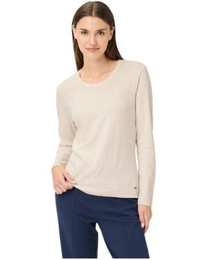 Olsen Solid Long Sleeve T-shirt - White