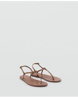 Mango Mini Studs Sandals - White