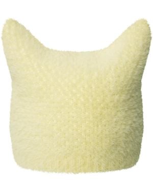 Kangol Faux Fur Pointed Beanie - Yellow