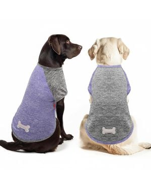 Aronkl 2pack Dog Shirt With Sleeves Lightweight Sun Protection Reflective Breathable Pet Clothes For Summer Outdoor Walking - Purple