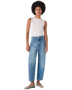 Whistles Authentic Barrel Leg Jean - Blue