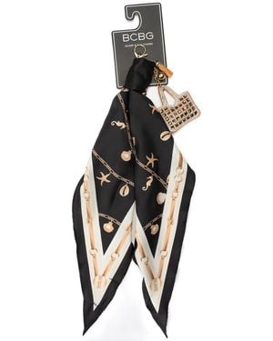 BCBGMAXAZRIA Sea Life Key Chain And Kite Scarf Set - Black