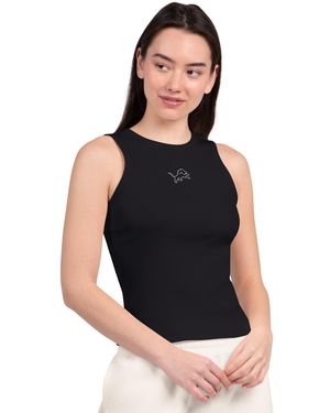 Starter Detroit Lions Cropped Ribbed Tank Top - Black