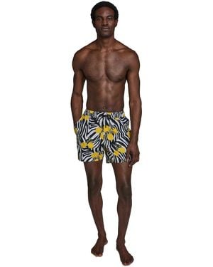 KARL LAGERFELD Regular-fit Quick-dry 5" Swim Trunks - Yellow
