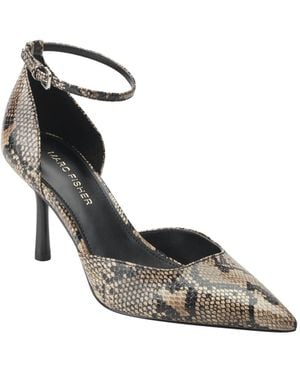 Marc Fisher Rvker Two-piece Stiletto Pumps - Metallic