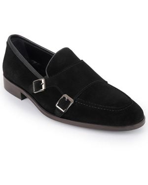 VELLAPAIS Elmaton Double Monk Loafers - Black