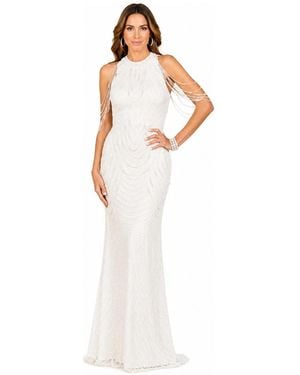 Lara Halter Neck Gown - White