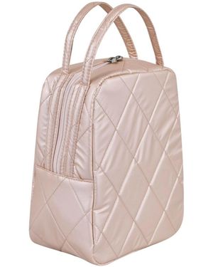 Gnuadz Lunch Tote Bag Thermal Cooler Quilted Work Outdoor Camping - Pink