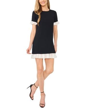 Cece Colorblock Ruffle Mini Dress - Blue