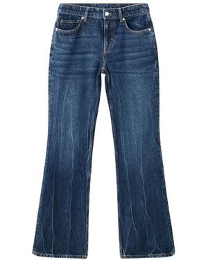 Mango Low-rise Flared Jeans - Blue