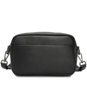 Susu Avery Pebble Leather Camera Bag Structured Crossbody Purse - Black