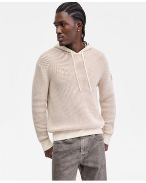 Guess Waffle Hoodie Sweater - Natural