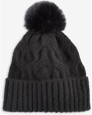 Style & Co. Cable Boucle Knit Beanie - Black