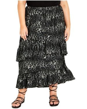 City Chic Plus Size Brinley Skirt - Black