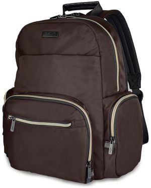 Kenneth Cole Sophie Silky Nylon 15" Laptop & Tablet Anti-theft Rfid Backpack - Brown