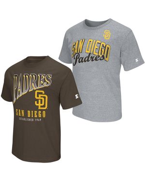 Starter Brown/heather Gray San Diego Padres Two-pack T-shirt Set - Multicolor