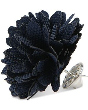 Con.struct Con.struct Ceremony Satin Checkerboard Flower Lapel Pin - Blue