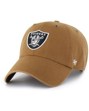 '47 X Carhartt Las Vegas Raiders Clean Up Adjustable Hat - Natural