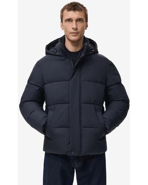 Mango Short Water-repellent Puffer Jacket - Blue