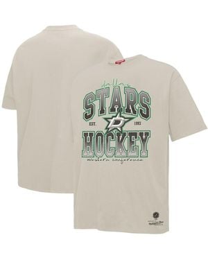 Mitchell & Ness Dallas Stars Dump Chase Boyfriend T-shirt - Gray