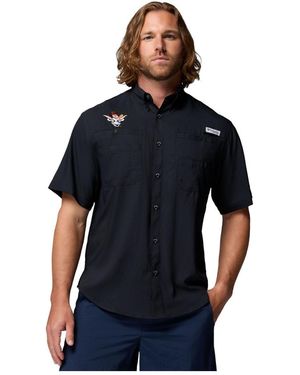 Columbia Texas Longhorns Tamiami Omni-shade Button-down Shirt - Blue