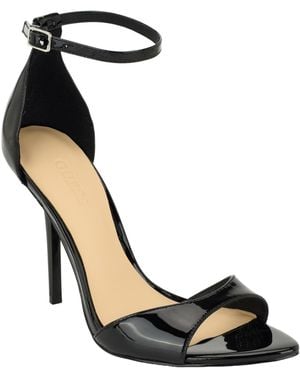Guess Olivey Ankle Strap Stiletto Dress Sandals - Black