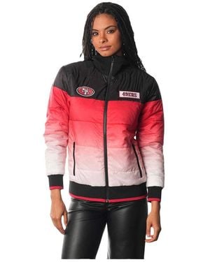 The Wild Collective San Francisco 49ers Ombre Full-zip Puffer Jacket - Red