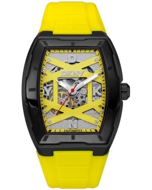 DKNY Urban Automatic Silicone Strap Watch - Black