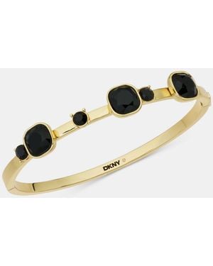 DKNY Minimalist Crystal Scatter Stone Bracelet - Metallic