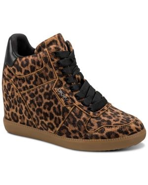 DKNY High-top Wedge Sereina Sneakers - Brown