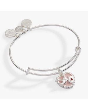 ALEX AND ANI Love Bee Loved Bangle Bracelet - White