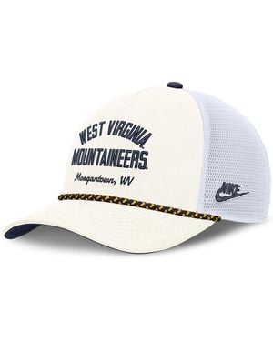 Nike And White West Virginia Mountaineers Mascot Rope Trucker Adjustable Hat