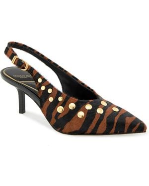Kenneth Cole Ulysses Studs Slingback Pumps - Metallic