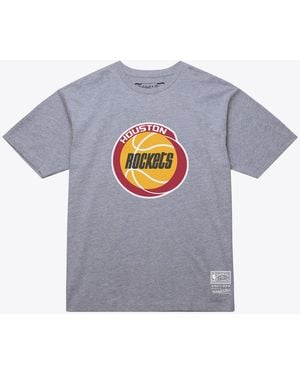 Mitchell & Ness And Houston Rockets Hardwood Classics Arch T-shirt - Gray