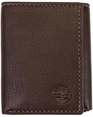 Timberland Blix Leather Trifold Wallet - Brown