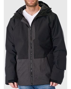 Alpine Swiss Waterproof Ski Jacket Snowboarding Winter Snow Coat Raincoat - Black