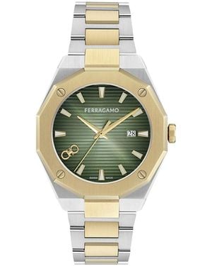 Ferragamo Edge Stainless Steel Bracelet Watch 40mm - Metallic