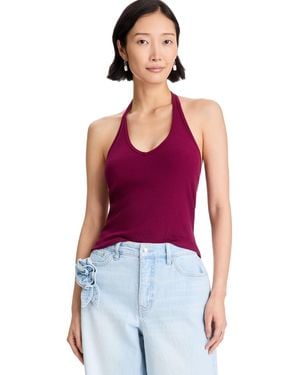 On 34th V-neck Halter Top - Red