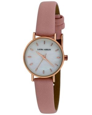 Laura Ashley Mini Slim Clean Polyurethane Strap Watch 26mm - Pink