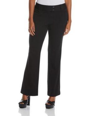 Rafaella Curvy Fit Boot Cut Pants - Black