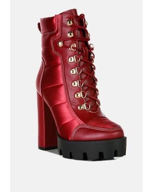 LONDON RAG Scotch Ankle Boots - Red