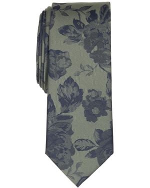 BarIII Harbor Floral Pattern Tie - Gray