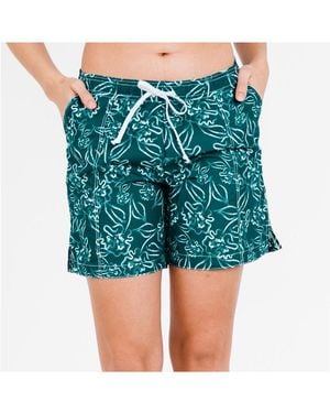 Calypsa Plus Size 7" Board Shorts - Blue