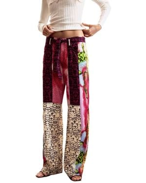 Desigual Fluid Pants - Red