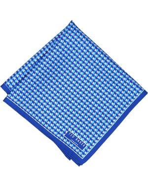 Ted Baker Ted Baker Geometric Pattern Pocket Square - Blue