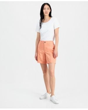 Style & Co. Mid-rise Comfort-waist Cargo Shorts - White