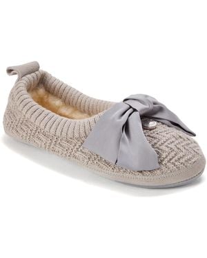 Dearfoams Fireside By Bestie Ballet Slippers - Gray